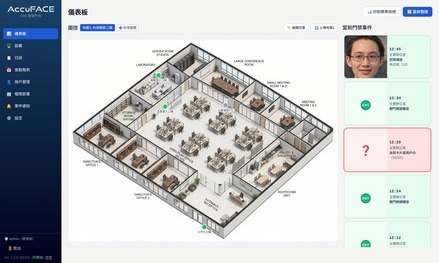 AccuFACE CMS dashboard map view